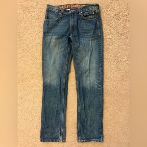 Harley-Davidson Men's Blue Straight Jeans Size 33 x 34